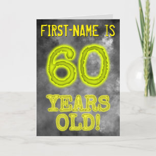 Spooky Glowing Aura Look "60 YEARS OLD!" + Name Card