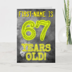Spooky Glowing Aura Look "67 YEARS OLD!" + Name Card