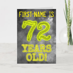 Spooky Glowing Aura Look "72 YEARS OLD!" + Name Card