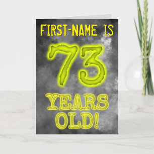 Spooky Glowing Aura Look "73 YEARS OLD!" + Name Card