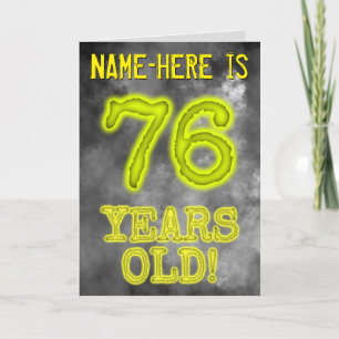 Spooky Glowing Aura Look "76 YEARS OLD!" + Name Card
