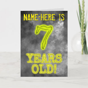 Spooky Glowing Aura Look "7 YEARS OLD!" + Name Card