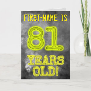 Spooky Glowing Aura Look "81 YEARS OLD!" + Name Card