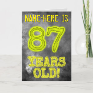 Spooky Glowing Aura Look "87 YEARS OLD!" + Name Card