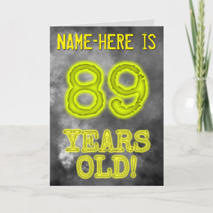 Spooky Glowing Aura Look "89 YEARS OLD!" + Name Card