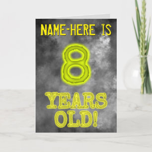 Spooky Glowing Aura Look "8 YEARS OLD!" + Name Card