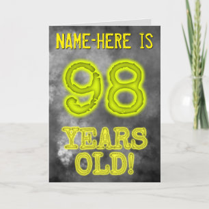 Spooky Glowing Aura Look "98 YEARS OLD!" + Name Card