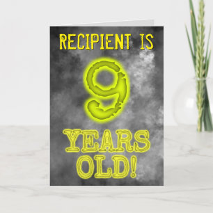 Spooky Glowing Aura Look "9 YEARS OLD!" + Name Card