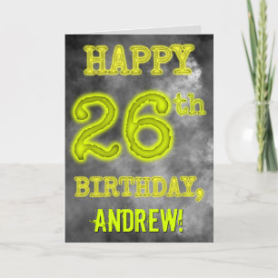 Spooky Glowing Aura Look "HAPPY 26th BIRTHDAY" Card