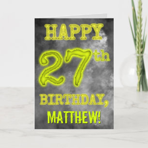 Spooky Glowing Aura Look "HAPPY 27th BIRTHDAY" Card