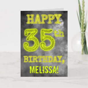 Spooky Glowing Aura Look "HAPPY 35th BIRTHDAY" Card