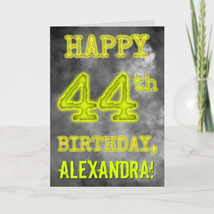 Spooky Glowing Aura Look "HAPPY 44th BIRTHDAY" Card