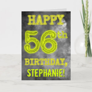 Spooky Glowing Aura Look "HAPPY 56th BIRTHDAY" Card