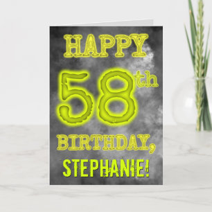 Spooky Glowing Aura Look "HAPPY 58th BIRTHDAY" Card