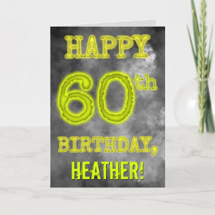Spooky Glowing Aura Look "HAPPY 60th BIRTHDAY" Card