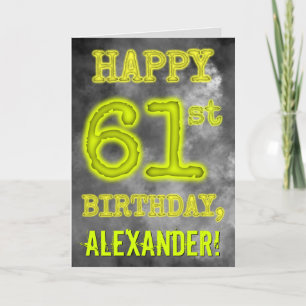 Spooky Glowing Aura Look "HAPPY 61st BIRTHDAY" Card