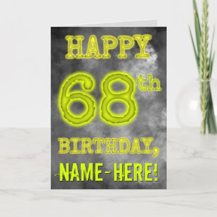 Spooky Glowing Aura Look "HAPPY 68th BIRTHDAY" Card