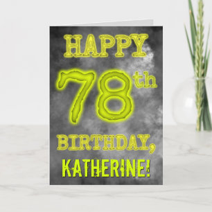 Spooky Glowing Aura Look "HAPPY 78th BIRTHDAY" Card