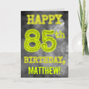 Spooky Glowing Aura Look "HAPPY 85th BIRTHDAY" Card