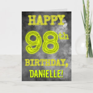 Spooky Glowing Aura Look "HAPPY 98th BIRTHDAY" Card