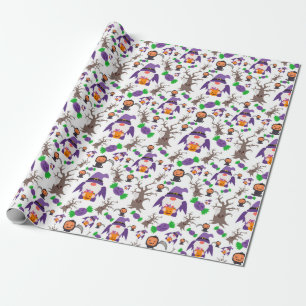 Spooky Gnome Halloween Wrapping Paper