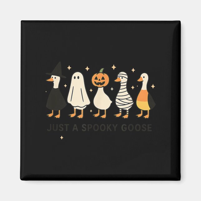 Spooky Goose Halloween Costume Magnet (Front)