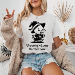 Spooky Goose On The Loose Cute Halloween Animal T-Shirt