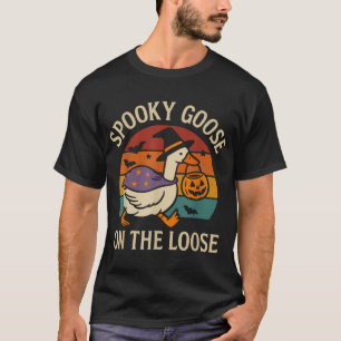Spooky Goose On The Loose Halloween T-Shirt