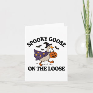 Spooky Goose On The Loose Witch Silly Goose Animal Card