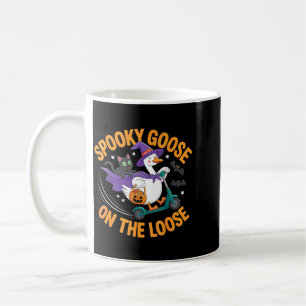 Spooky Goose On The Loose Witch Silly Goose Animal Coffee Mug