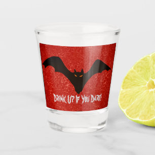 Spooky Gothic Bats Halloween Party  Shot Glass