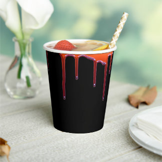 Spooky Gothic Blood Drips Halloween Paper Cups
