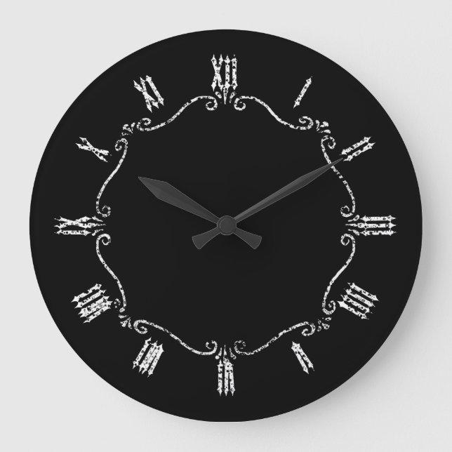 Spooky Gothic Border Large Clock (Front)