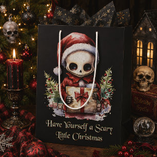 Spooky Gothic Christmas Creepmas Medium Gift Bag