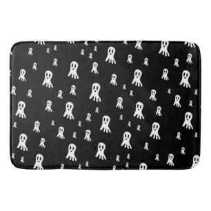 Spooky Gothic Ghost Illustration Bath Mat