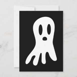Spooky Gothic Ghost Illustration Card