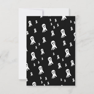 Spooky Gothic Ghost Illustration Card