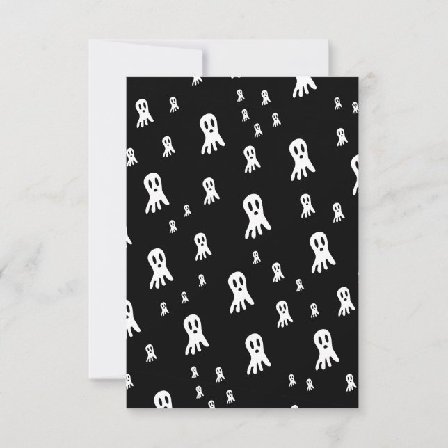 Spooky Gothic Ghost Illustration Card (Front)