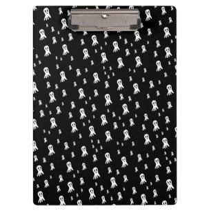 Spooky Gothic Ghost Illustration Clipboard