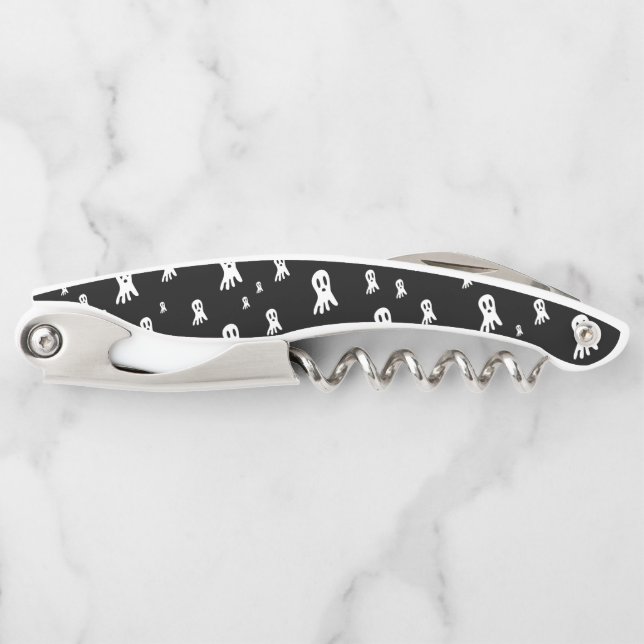 Spooky Gothic Ghost Illustration Corkscrew (Front)