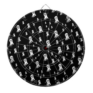 Spooky Gothic Ghost Illustration Dartboard