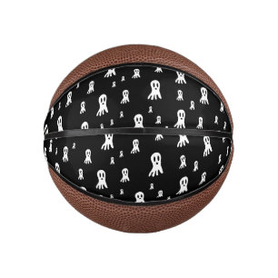 Spooky Gothic Ghost Illustration Mini Basketball