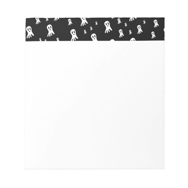 Spooky Gothic Ghost Illustration Notepad (Front)