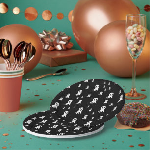 Spooky Gothic Ghost Illustration Paper Plate