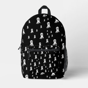 Spooky Gothic Ghost Illustration Printed Backpack