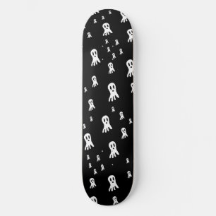 Spooky Gothic Ghost Illustration Skateboard