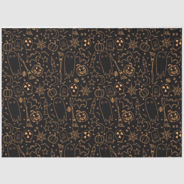 Spooky Gothic Halloween Decoupage Tissue Paper (Front)