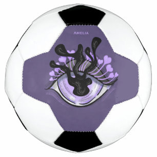 Spooky Gothic Purple Eye Halloween Art Football