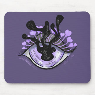 Spooky Gothic Purple Eye Halloween Art Mouse Mat