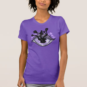 Spooky Gothic Purple Eye Halloween Art T-Shirt